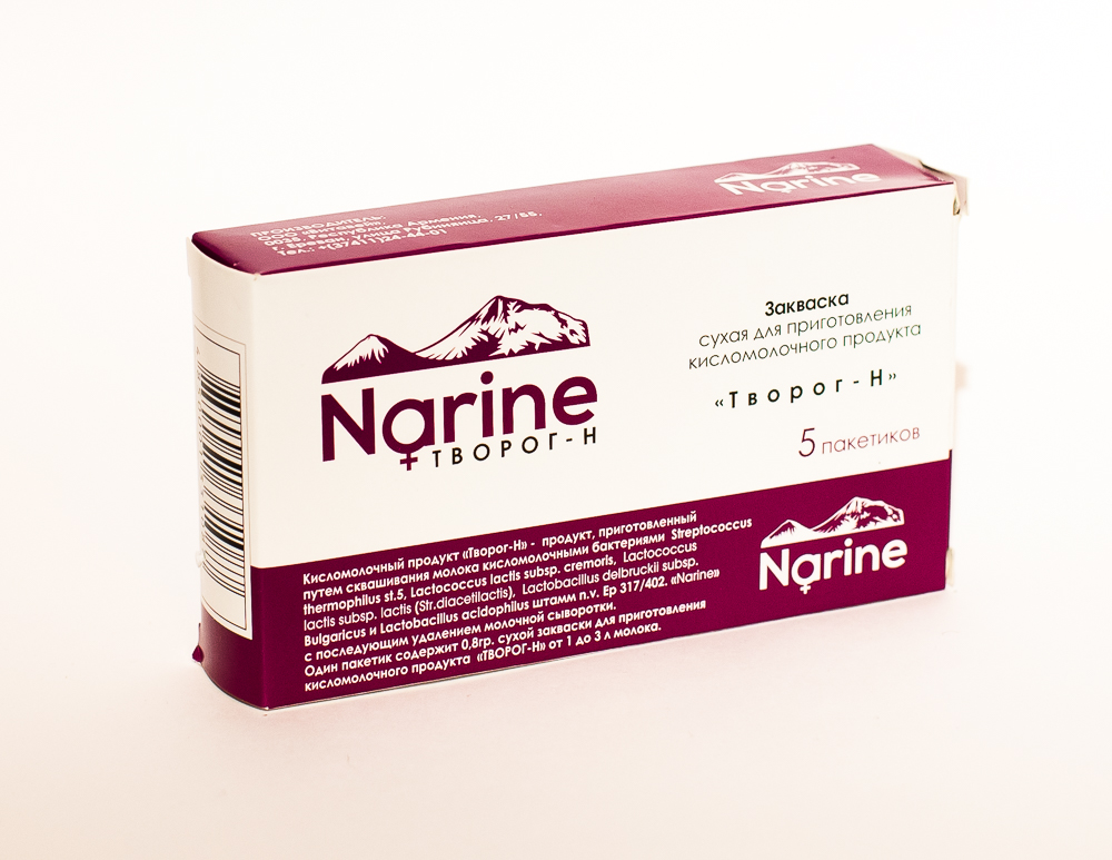 Сухая кисломолочная закваска Творог-Н, Narine
саше 0,8 грамма