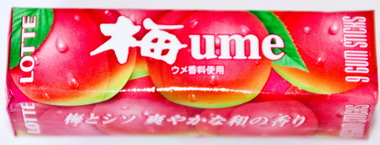 Жевательная резинка 
«LOTTE» UME GUM
вкус японской сливы
 уп.*9 пластин