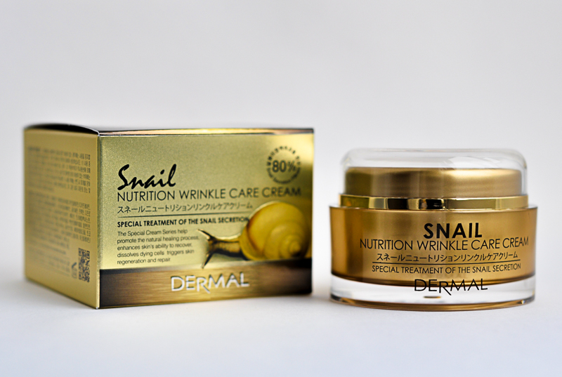 Крем для лица DERMAL
с фильтратом улиточной 
слизи, баночка 50г
Snail Nutrition 
Wrinkle Care Cream