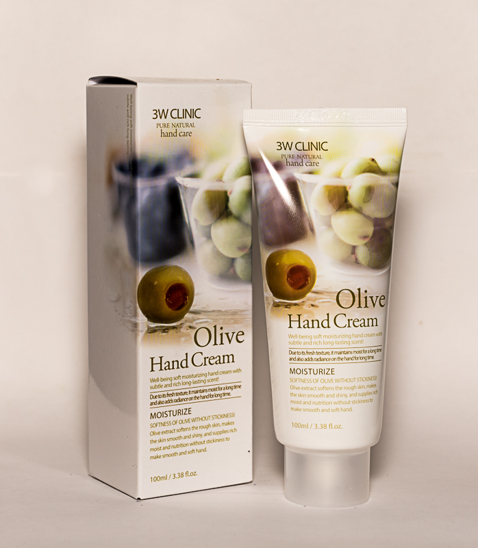 3W CLINIC 
Moisturizing Olive
Hand Cream
Крем для рук 
с экстрактом оливы
туба 100 мл.